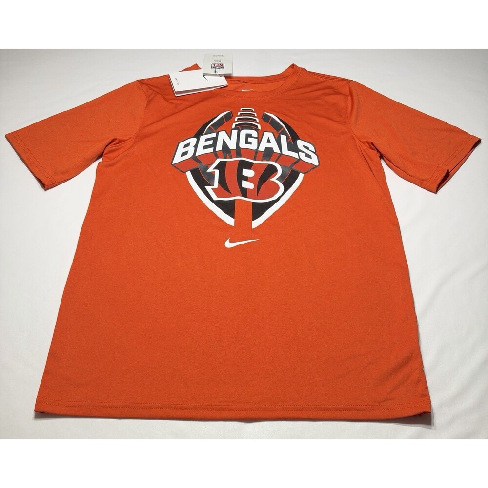 Cincinnati Bengals Nike Youth Dri-Dit Shirt Kids Size XL 18/20 Orange Football